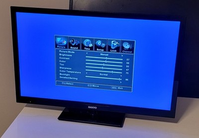 Nice Sanyo DP24E14 HDTV LCD TV 24'' Gaming 2 HDMI Television RCA Connections