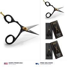 LEFT HANDED Razor Sharp Mustache Beard Scissors - 5.5" - 100 High Carbon S...
