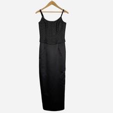 Jessica McClintock Gunne Sax Millennium 2000 Black Rhinestone Gown Size 7