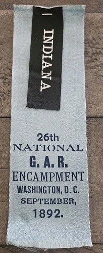 INDIANA @ 1892 WASHINGTON DC GAR BADGE