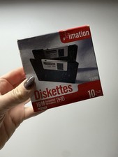 New Genuine Imation IBM Formatted 2HD 1.44 Diskettes 10 Pack Floppy Disks