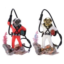 Underwater Treasure Diver Air Driven Ornament Fish Tank Aquarium Decoration