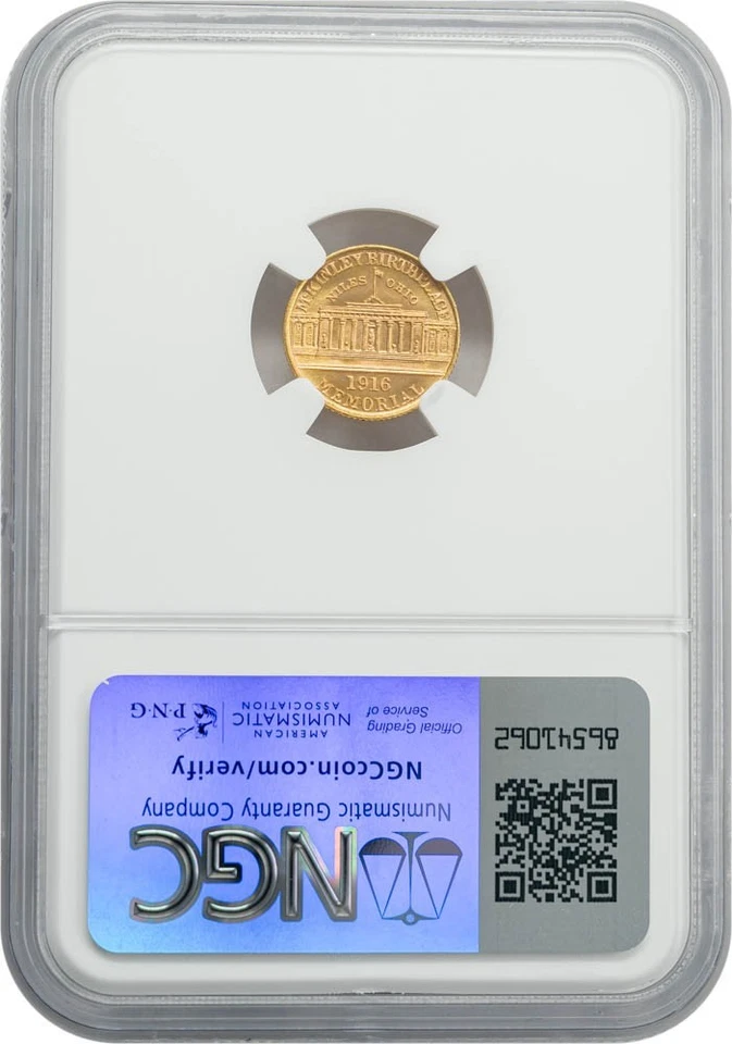 1916 $ McKinley Gold Dollar MS67 NGC 950476-35 - Image 2 of 4