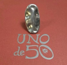 VTG UNO de 50 Large Hammered Oval Ring Modern...