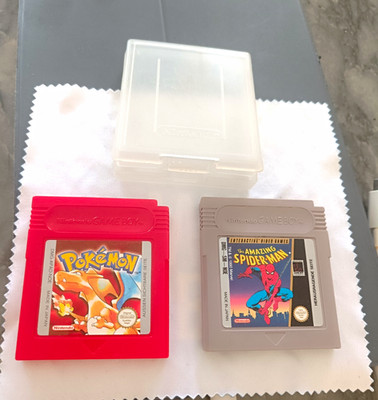 Nintendo Game Boy Spiele: Pokémon Rot & The Amazing Spider-Man inkl. Box