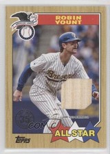 2022 Series 2 1987 Topps Baseball All-Star Relics Robin Yount #87ASR-RY HOF an9