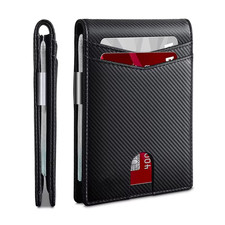 Rfid Carbon Fiber Luxury Men Wallets Money Bag Slim Thin Man Card Holder Wallet 