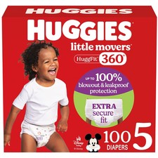 Huggies Little Movers HuggFit 360 Disposable Diapers - Size 5 - 100ct 0.32 per diaper