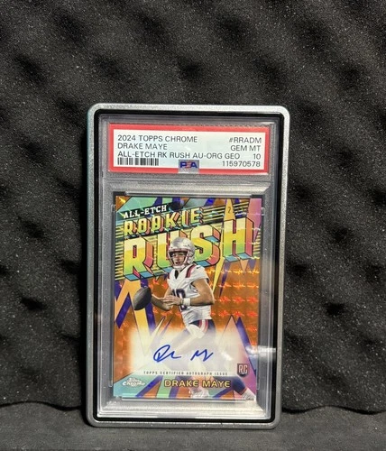 2024 TOPPS CHROME RC AUTOS VARIATIONS #RRADM DRAKE MAYE 22/25 PSA 10