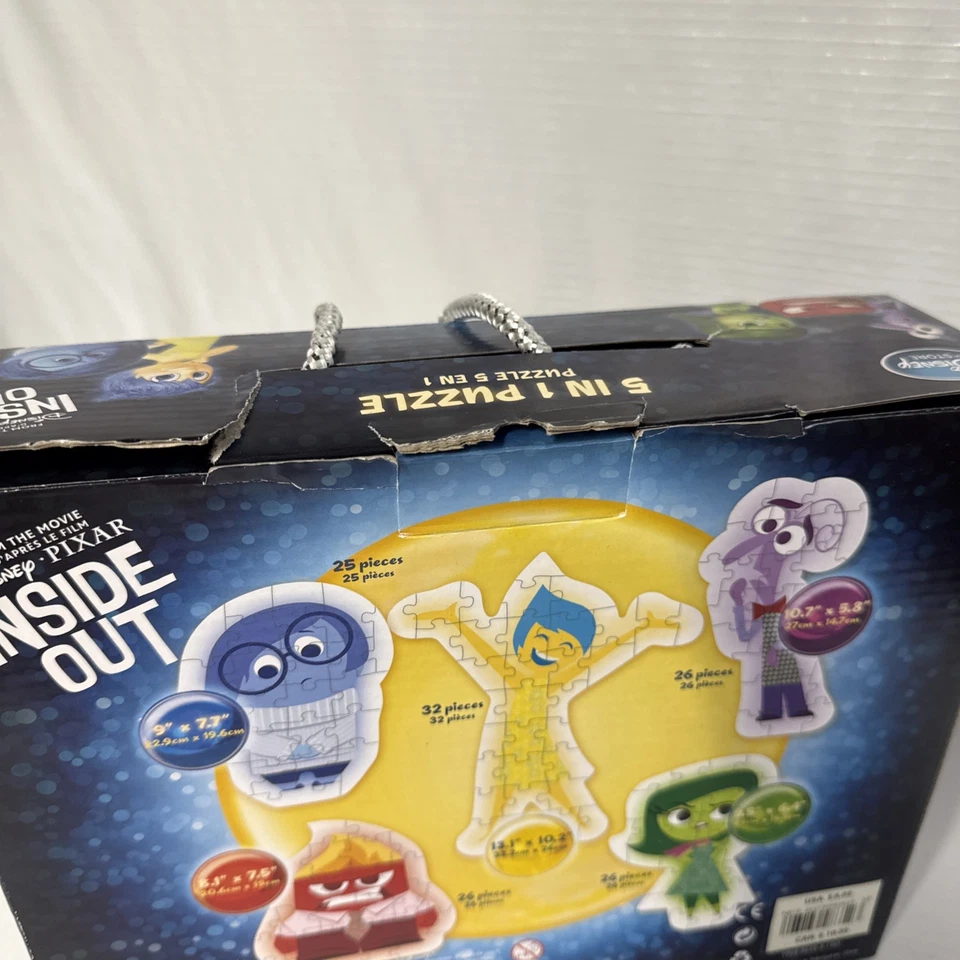 Disney Store Exclusive Pixar Inside Out Emotions 5 in 1 Puzzle NIB Complete - Image 4 of 4