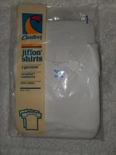 Vintage Carter's Baby Jiffon 100% Cotton Shirts Size 12 Mos White New USA Made
