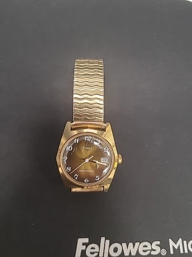 Vintage 1970’s Timex Sprite 31mm Mechanical Tiger’s Eye Dial Mens Watch