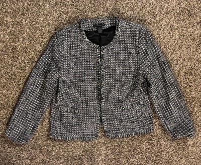 Grace Elements Blazer Jacket Women s Size XL Gray