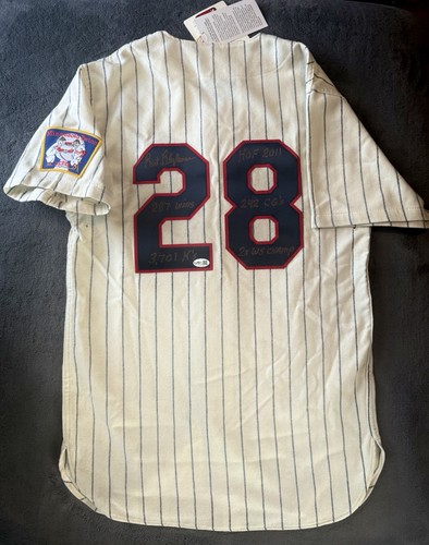 Bert Blyleven 5x Stat Signed Minnesota Twins Mitchell & Ness Jersey JSA COA HOF