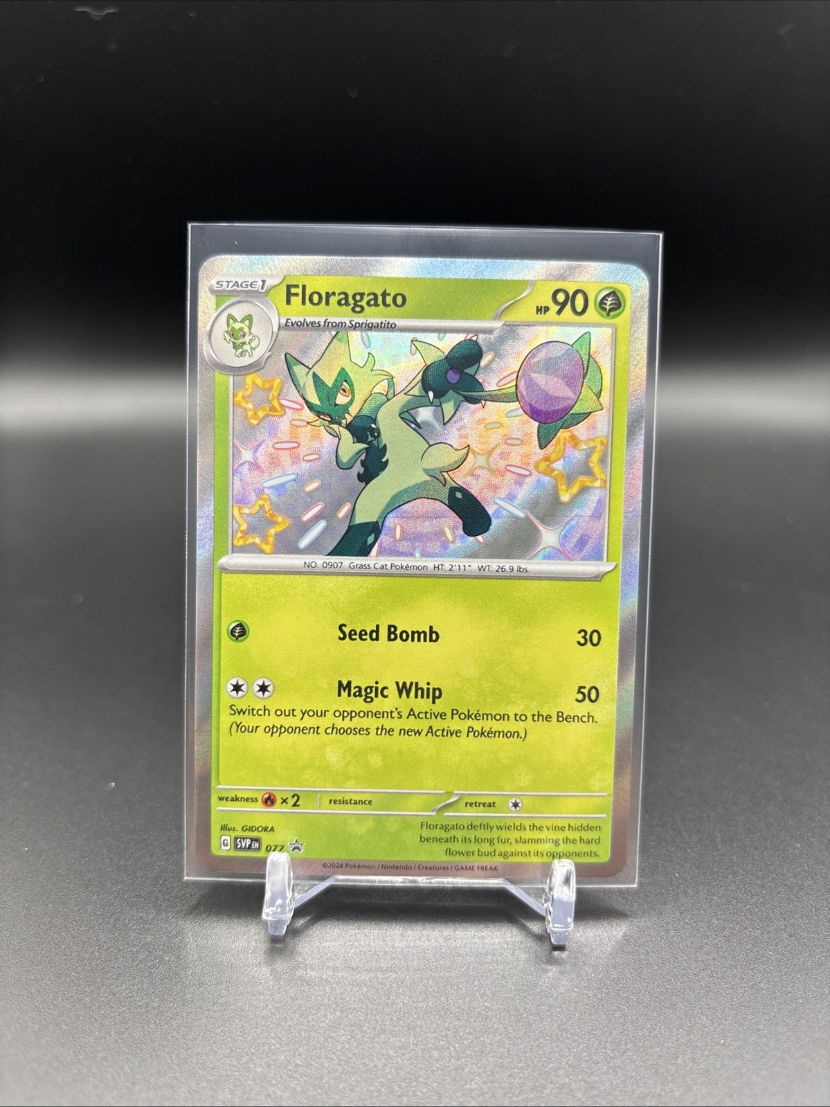 Floragato Shiny Promo Scarlet & Violet Holo Pokémon TCG SVP 077 Black Star