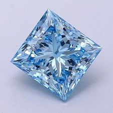 2 Ct Blue color Diamond Loose Princess Cut VVS1 Grade Gemstone