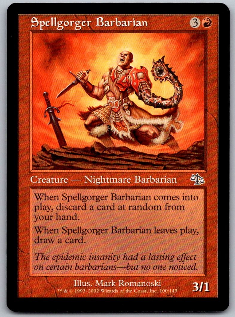 Spellgorger Barbarian 100 Common Judgment Magic: The Gathering Lightly Played