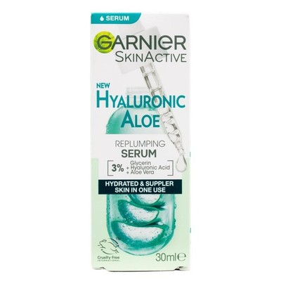GARNIER 30mL SKIN ACTIVE REPLUMPING SERUM HYALURONIC ALOE Brand New