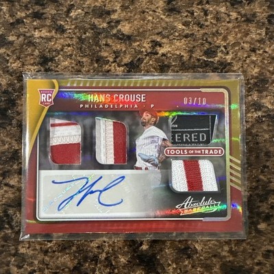 2022 Panini Absolute - Tools of the Trade 4 Swatch Signatures Hans Crouse /10