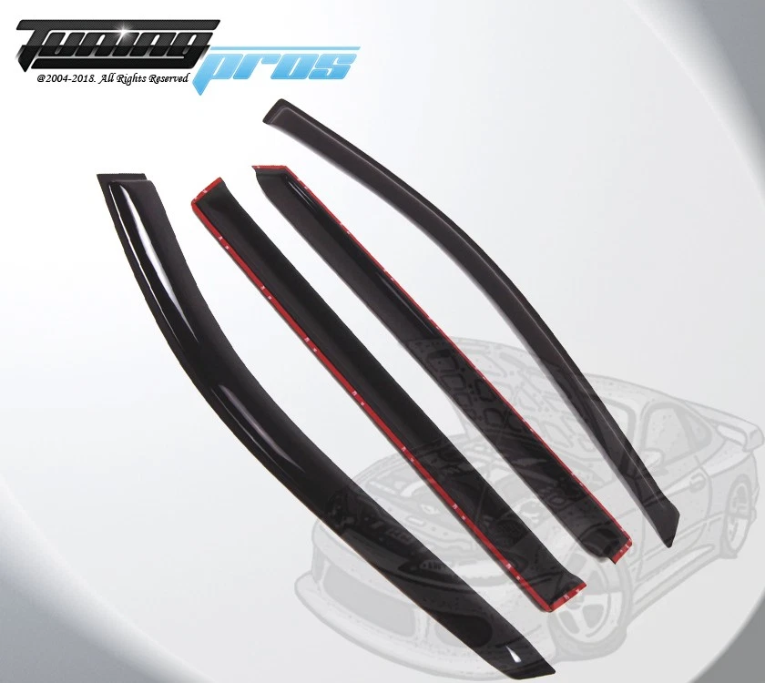 Juego de 4 viseras protectoras de lluvia para ventana de humo para Hyundai Entourage 2007-2010 Foto 3 de 4