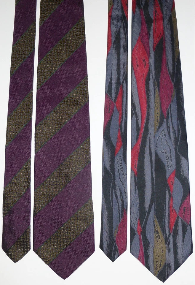 Lote de 8 corbatas para el cuello Italia Reino Unido Irlanda hechas a mano Burberrys Hugo Boss 100 % seda + lana Foto 2 de 4