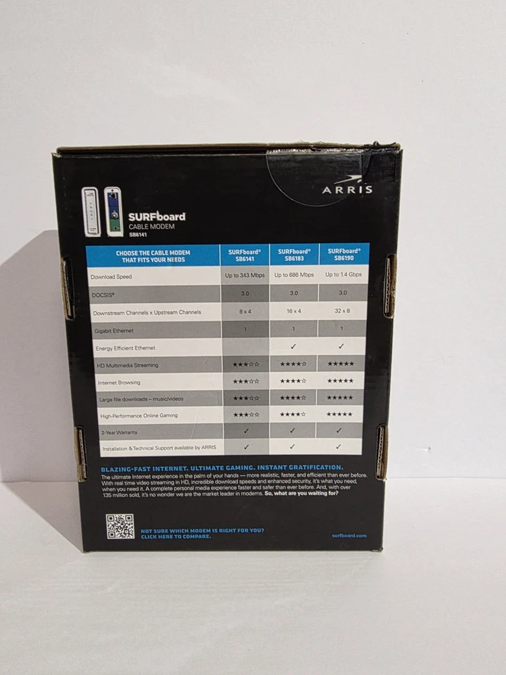 Arris SURFboard SB6141 DOCSIS 3.0 Cable Modem Complete! - Image 3 of 4