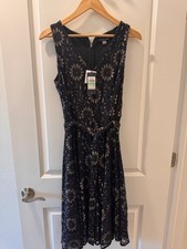 Dress Tommy Hilfiger Daisy Lace Floral Sleeveless Belted  size 8