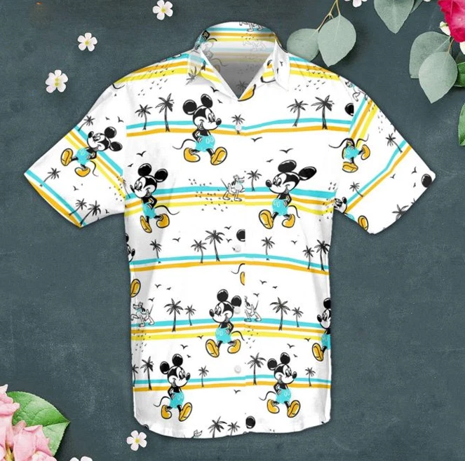 Disney Mickey Mouse Hawaiian Shirt: Beach Walking Men Women Unisex