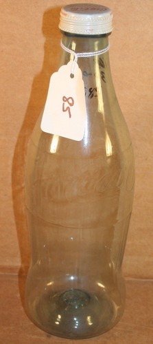 Coca-Cola Green Plastic ACL Bottle, Monsanto, 1972/74, 32 Oz, #30-085, Screw Cap - Picture 2 of 4