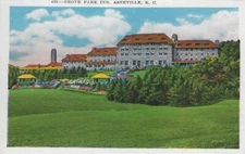 Postcard NC Asheville Grove Park Inn Land of The Sky Asheville North Carolina