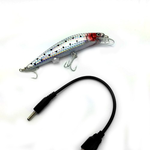 USB Rechargeable Fishing Lure LED Electric Vibrate Charging Fish Lure Bait Hook - Picture 8 of 12