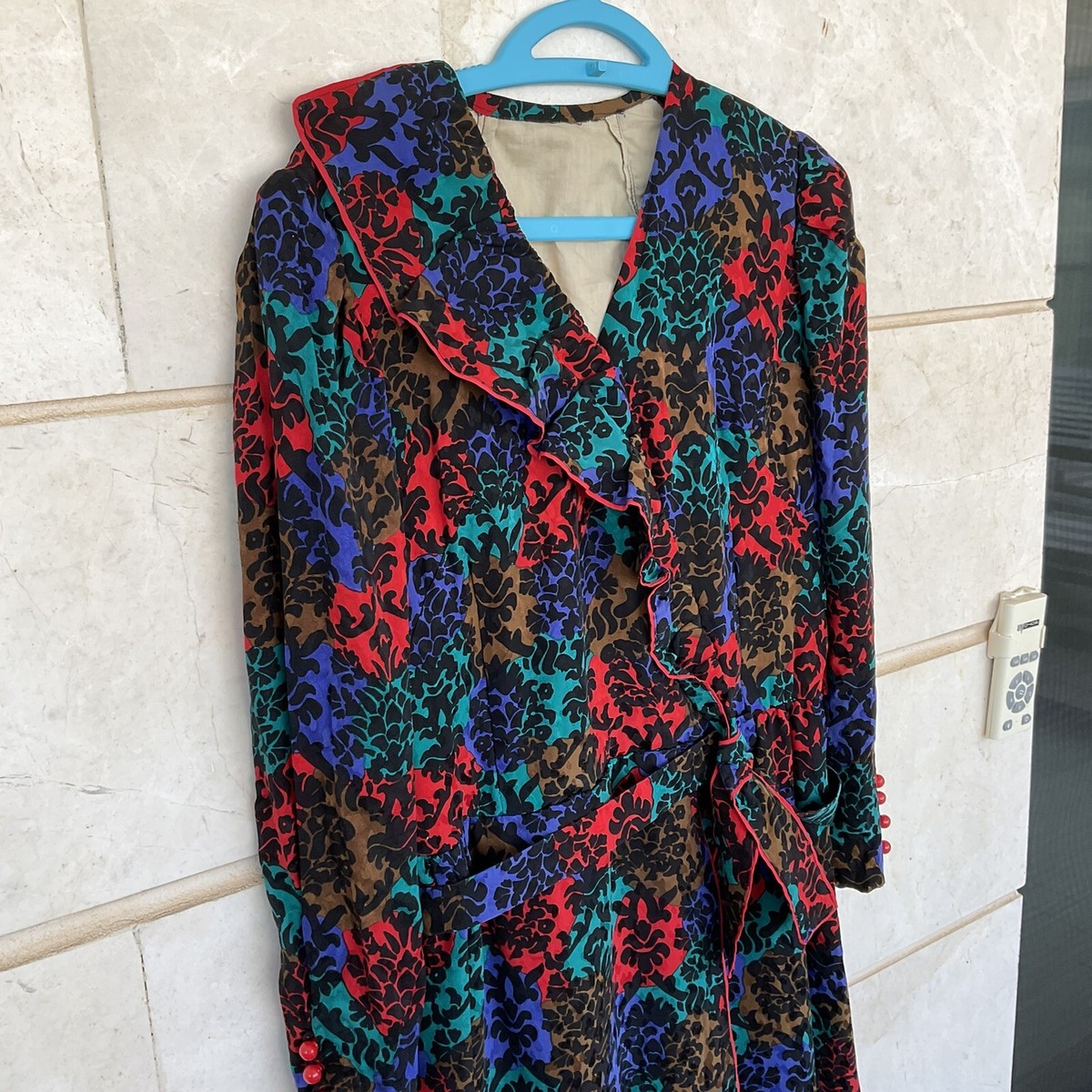 vintage ysl dress 80s Cotton Floral | XS-S Vintage YVES SAINT LAURENT YSL