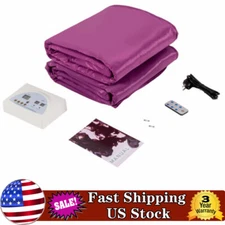 2 Zone Far Infrared Sauna Blanket Digital Controller Slimming Detox Spa+Remote