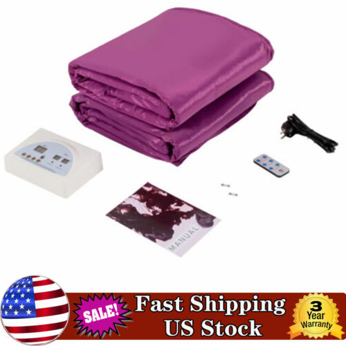 Portable Far Infrared Sauna Blanket with Timer, Remote & Dual Zone Control