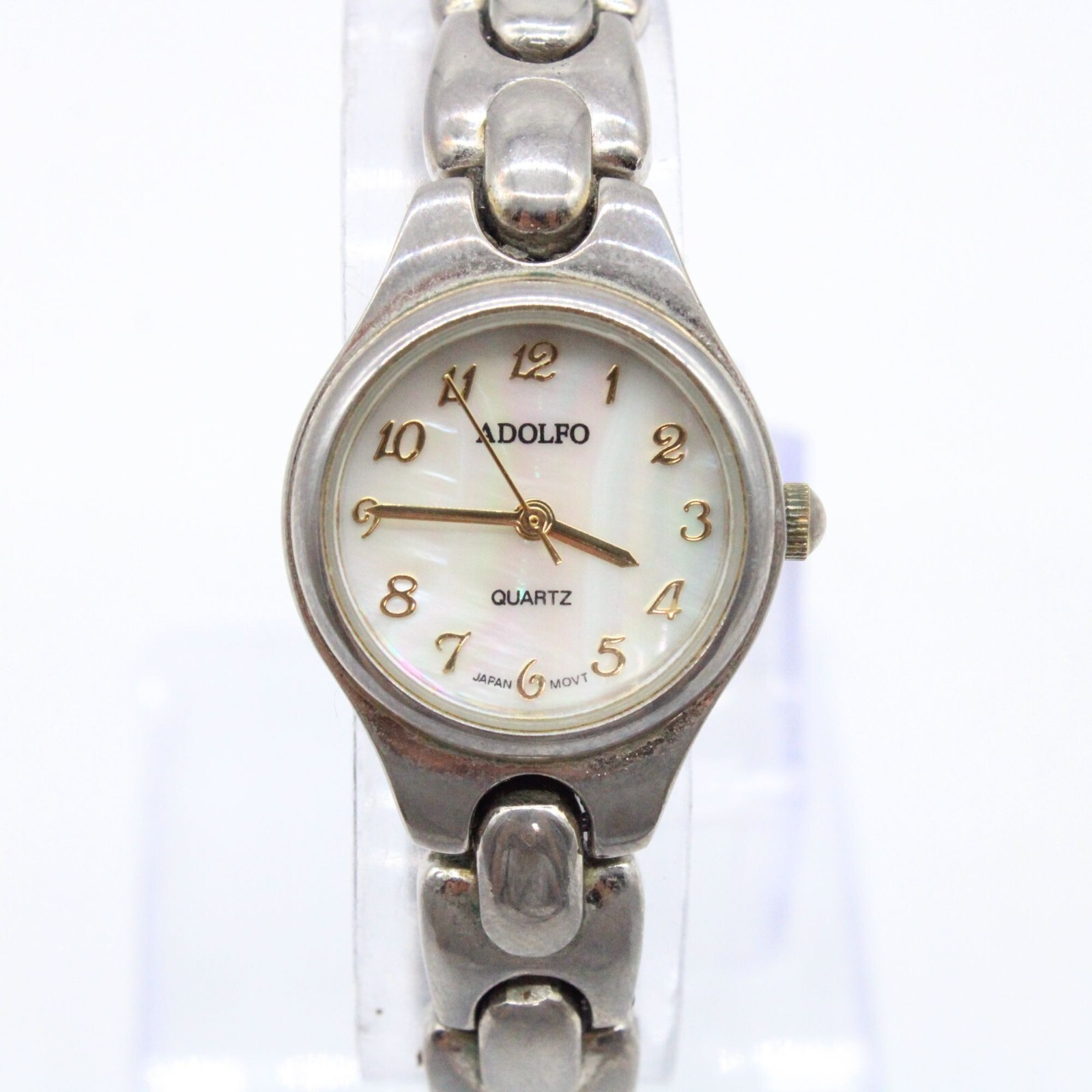 Vintage ADOLFO Watch Women's Casual Silver Tone Stainless Steel