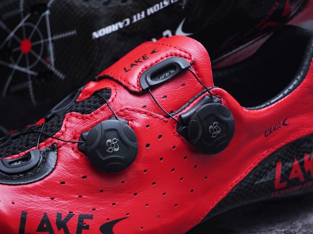 こうチャン　lake レイクシューズ　42.5 cx402 LAKE CX402 Kangaroo Leather Cycling Shoes: White/Black EU48
