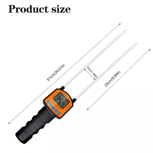 Stroh Heu Getreide Feuchtigkeitsmessgerät Messgerät Digital LCD Feuchtemesser DE - Bild 12 von 14