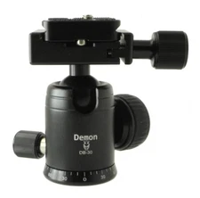 Demon DB-30 30mm Mini Monopod Ball Head Arca Compatible Pan Lock & QR Plate NEW
