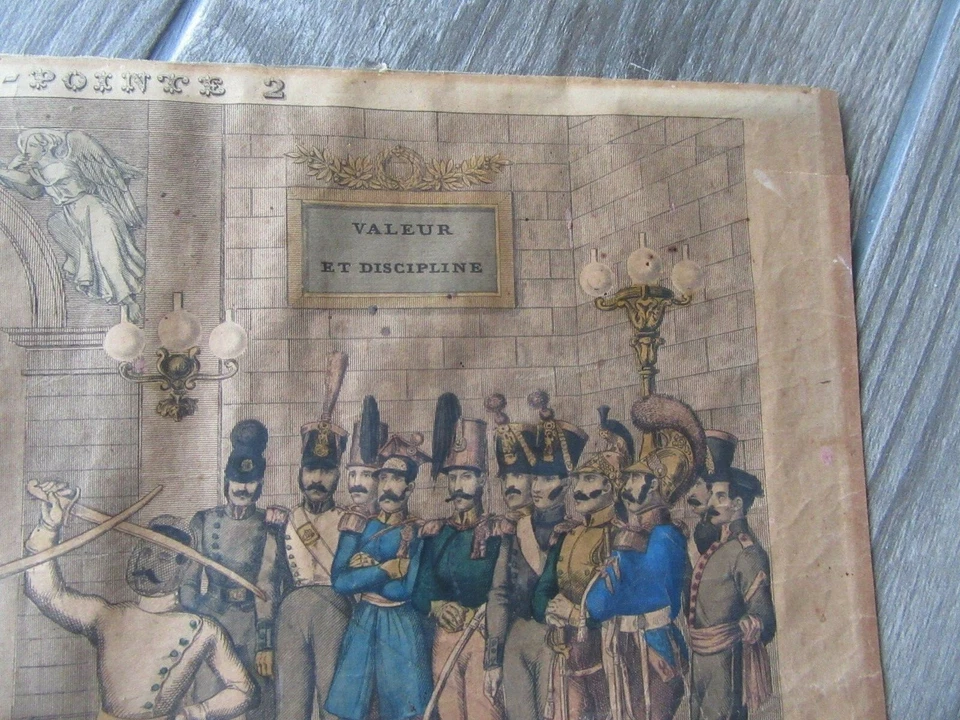 Escrime Brevet de contre-pointe décerné à Jacques Barrou voltigeur régiment 1842 - Photo 4/4