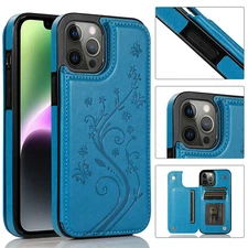 For iPhone 17 Pro Max/Air/16e/16+/16 Magnetic PU Leather Wallet Card Holder Case