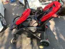 contours double stroller red
