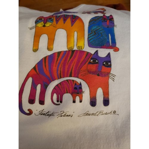 90s Laurel Burch Festival of Felines Sweatshirt - Picture 6 of 7