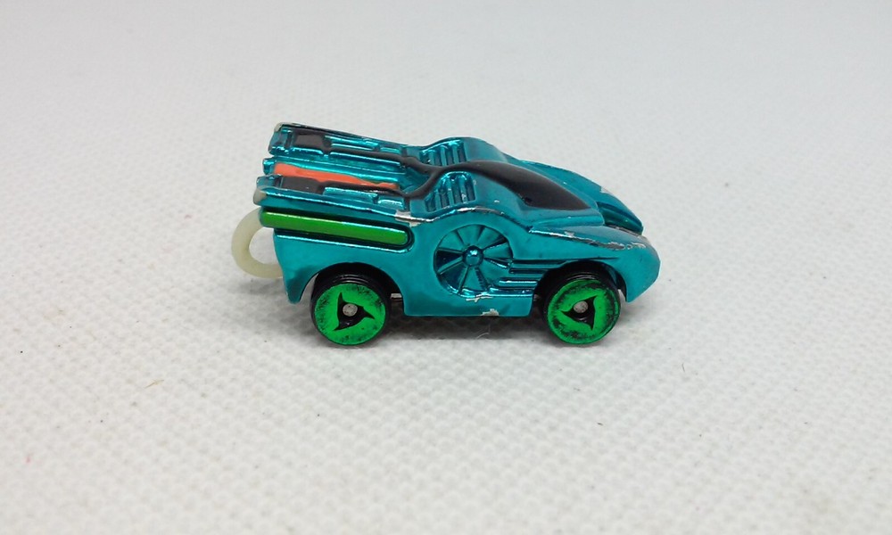 Vtg Hot Wheels Micro Racing Metals Chrome Blue 1 3/8