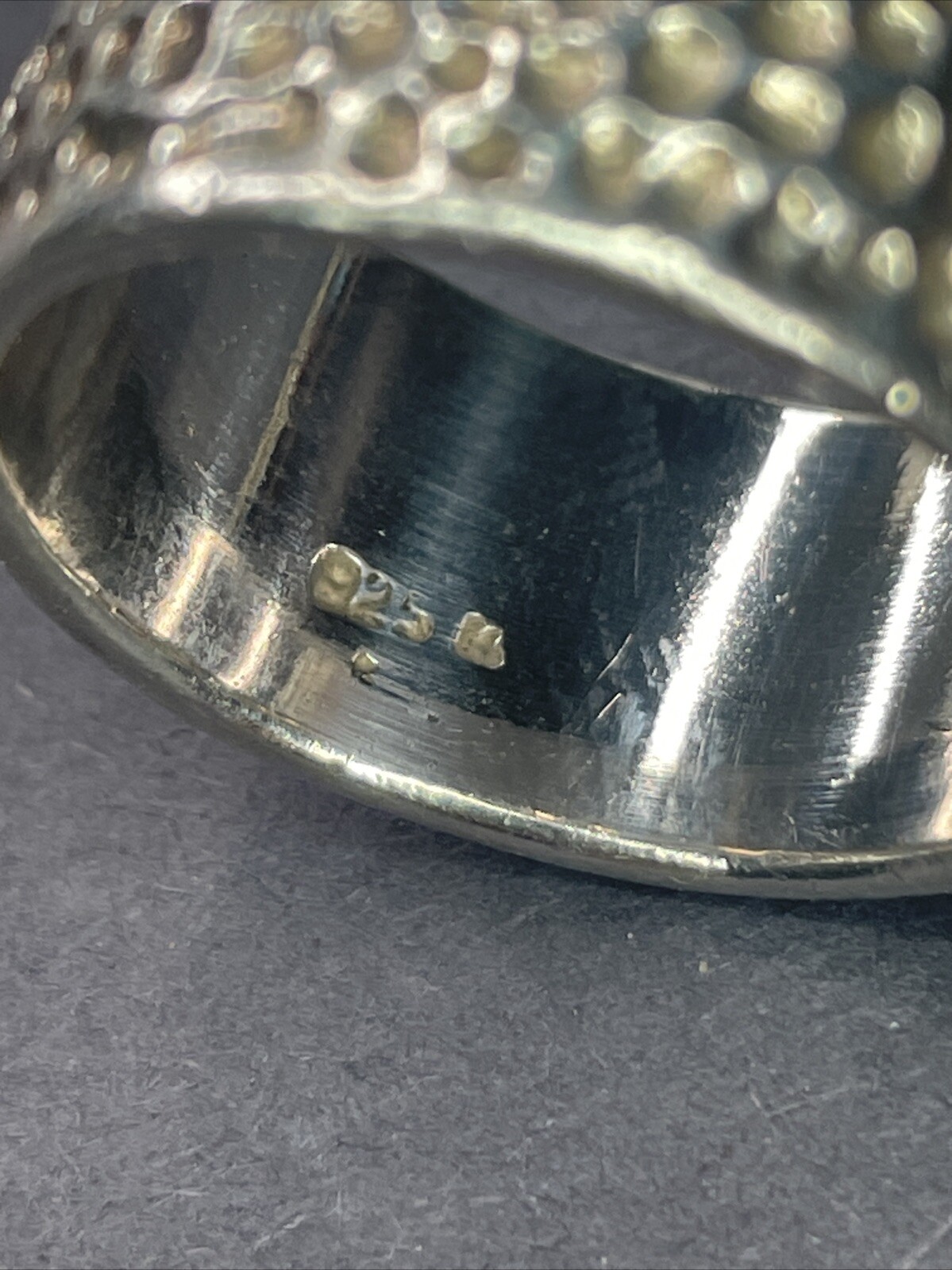 Solid Sterling 11 Gram Hammer Texture Designer Ba… - image 2