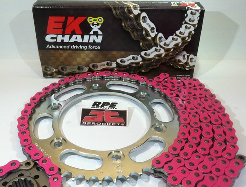 PINK CBR600RR '03/06 Quick Accel. CHAIN AND SPROCKETS KIT RK X-Ring *OEM or Fwy - Picture 2 of 9