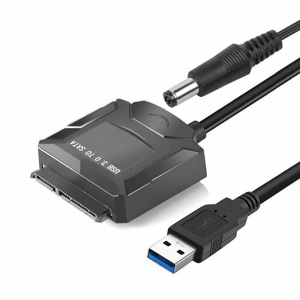 USB 3.0 to SATA External Hard Drive Reader 2.5" 3.5" HDD SSD Power adapter LOT - Image 3 of 4