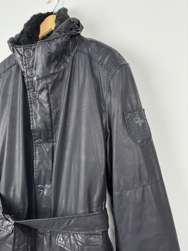 STRELLSON SWISS CROSS Revolution Belted Jacket 2 in 1 Black Wool Lining - Picture 5 of 18