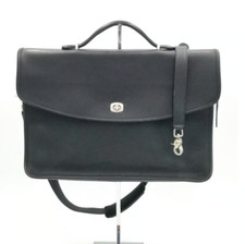 Coach E33 5265 Vintage Lexington Black Briefcase/Laptop Bag W/Turnlock Detail
