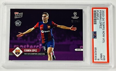 topps now Fermin Lopez UCL 010 フェルミン・ロペス Fermín Lopez 2023-24 Topps Now UCL Card 49 Purple Parallel