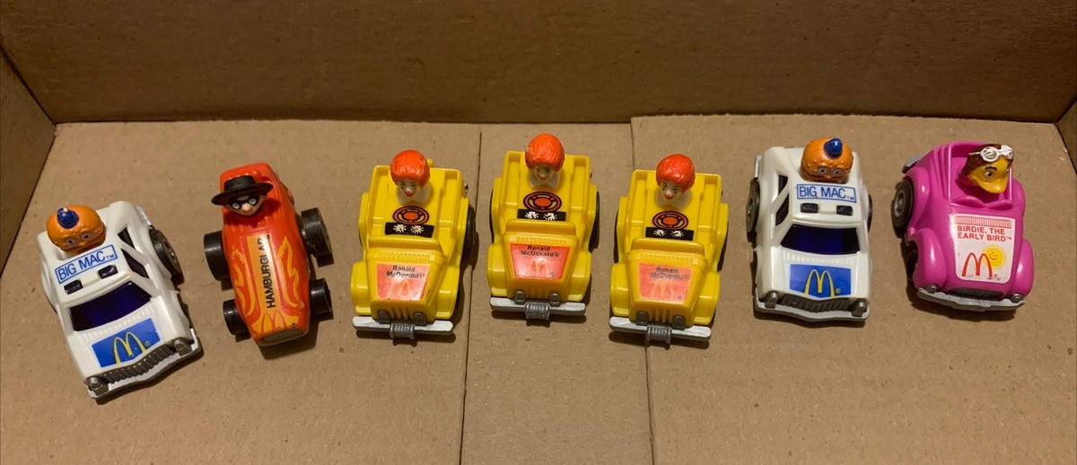 Vintage 1980s Mc Donald Happy Meal Collectible Car Collection Toys